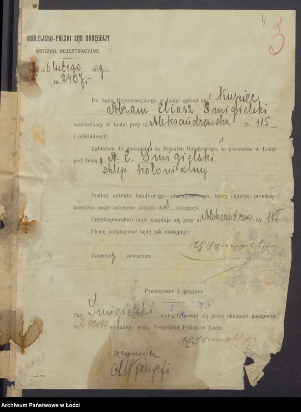 Obraz 6 z jednostki "Abram Eliasz Śmigielski- sklep kolonialny"