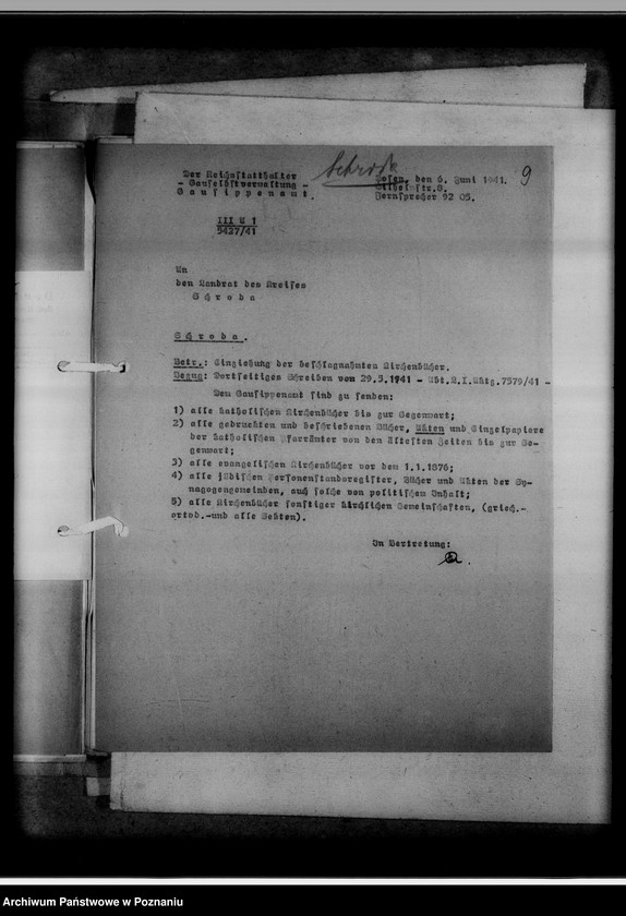 Obraz 13 z jednostki "Einziehungsprotokolle [ksiąg kościelnych] Kreis Schroda [powiat średzki]"