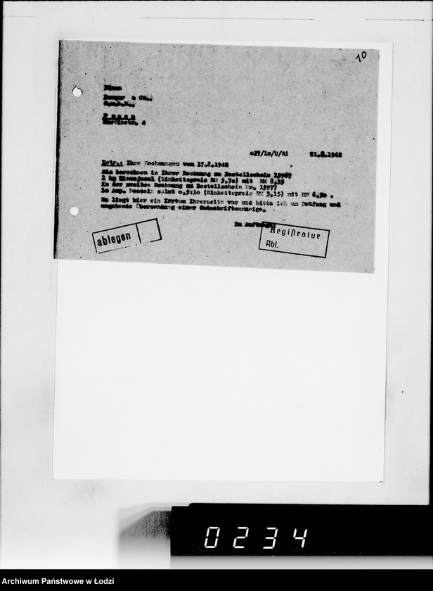 Obraz 14 z jednostki "[Korespondencja z urzędami, instytucjami i firmami] Lit.Ber-Ble"