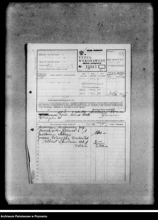 Obraz 19 z jednostki "Korespondencja z Urzędem Skarbowym"