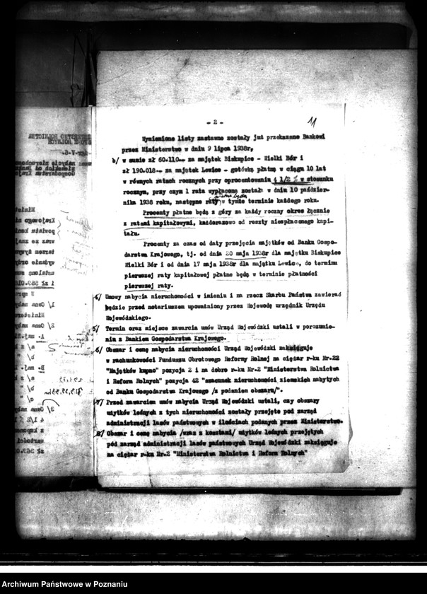 image.from.unit.number "Majątek Biskupice-Wielki Bór powiatu kaliskiego nabycie nieruchomości w trybie art. 8 ustawy o wykonanie reformy rolnej"