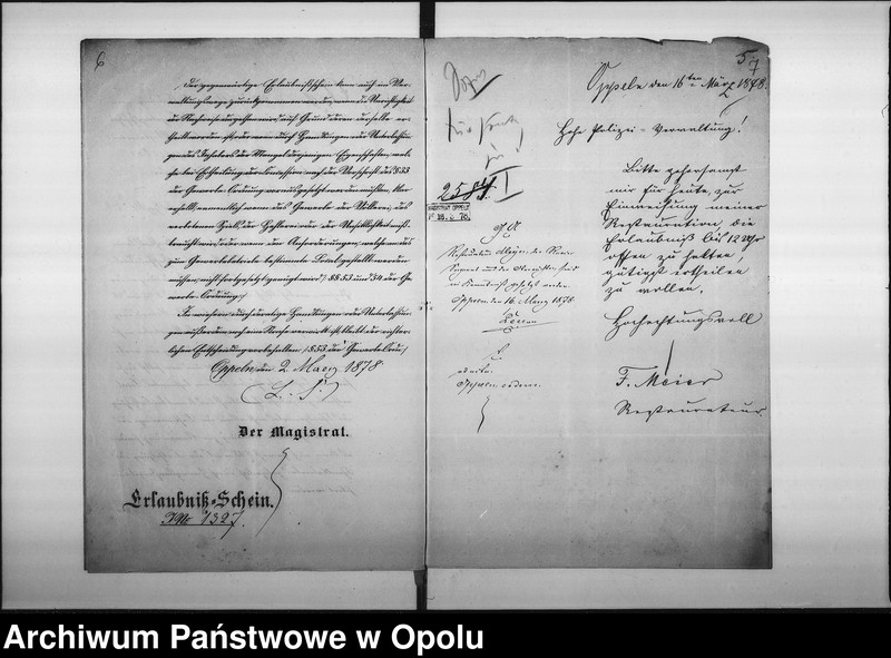 Obraz 10 z jednostki "Acta des Magistrats zu Oppeln betreffend die Schank-Anlage in Rademacher