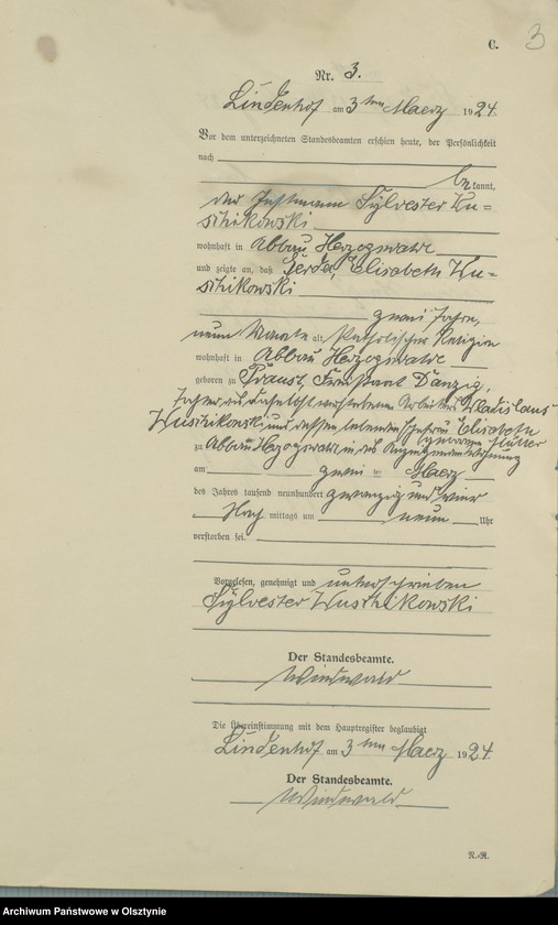 image.from.unit.number "Sterbe-Register / Neben-Register/ Nr 1 - 18"