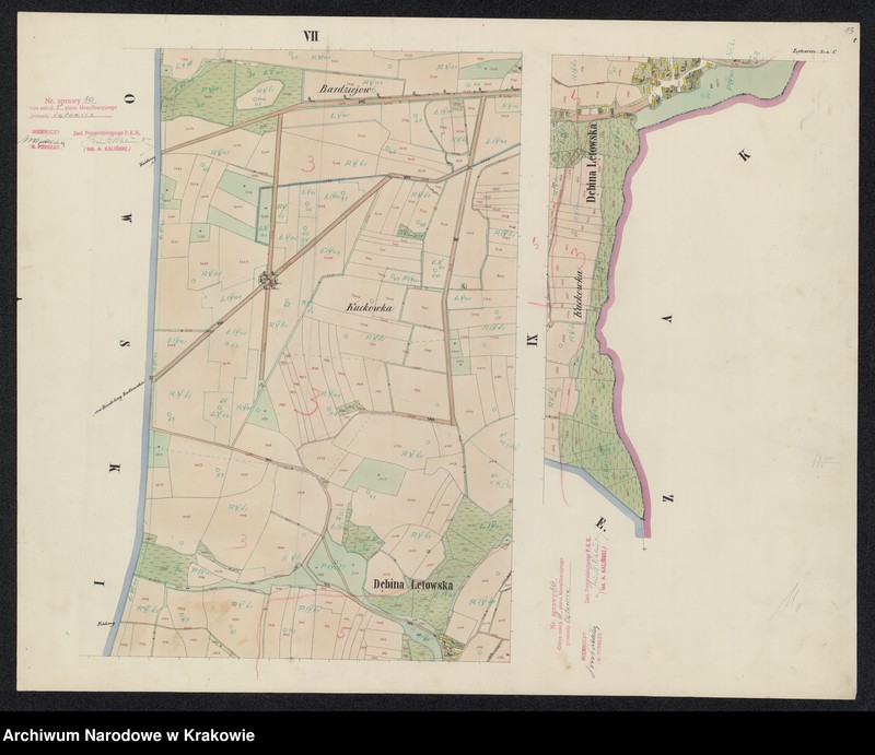 image.from.unit.number "Łętowice sammt der Ortschaft Dębina Łętowska in Galizien Bochnier Kreis Bezirk Radlow [Radłów]"