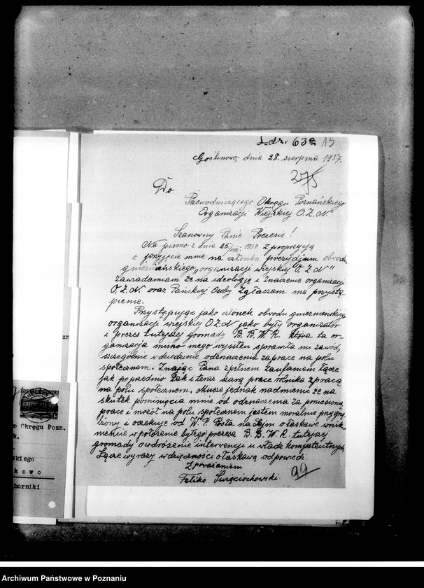 Obraz 18 z jednostki "Korespondencja w sprawach personalno-organizacyjnych"