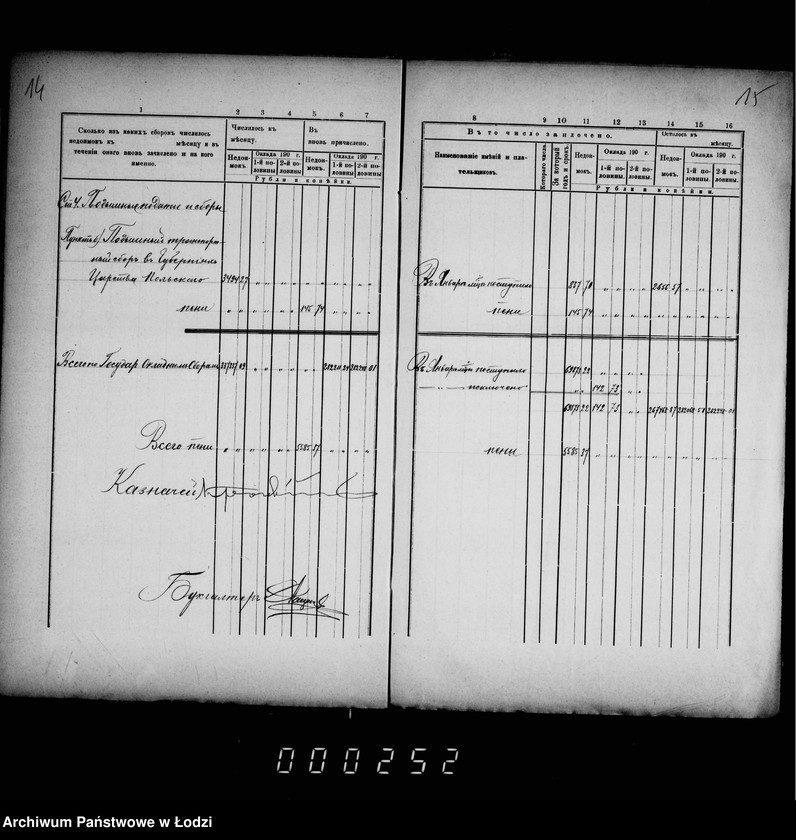 Obraz 13 z jednostki "O nedoimkach po knigam Lodzinskago Uezdnago Kaznačejstva za I polovinu 1901 goda"