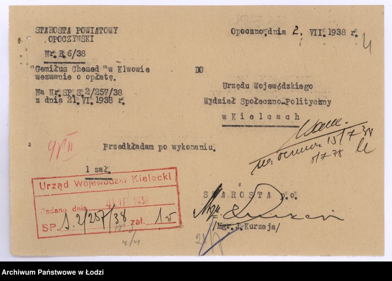 Obraz 7 z jednostki "Stowarzyszenie Dobroczynne p.n. "Gemiłus Chesed" w Klwowie p. opoczyński"
