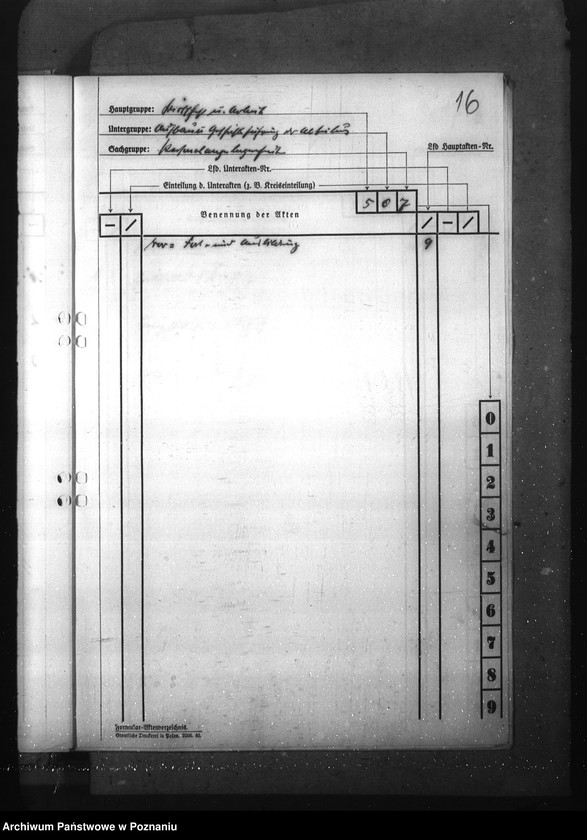 Obraz 20 z jednostki "Wykaz akt dla wydziału Wirtschaft und Arbeit"