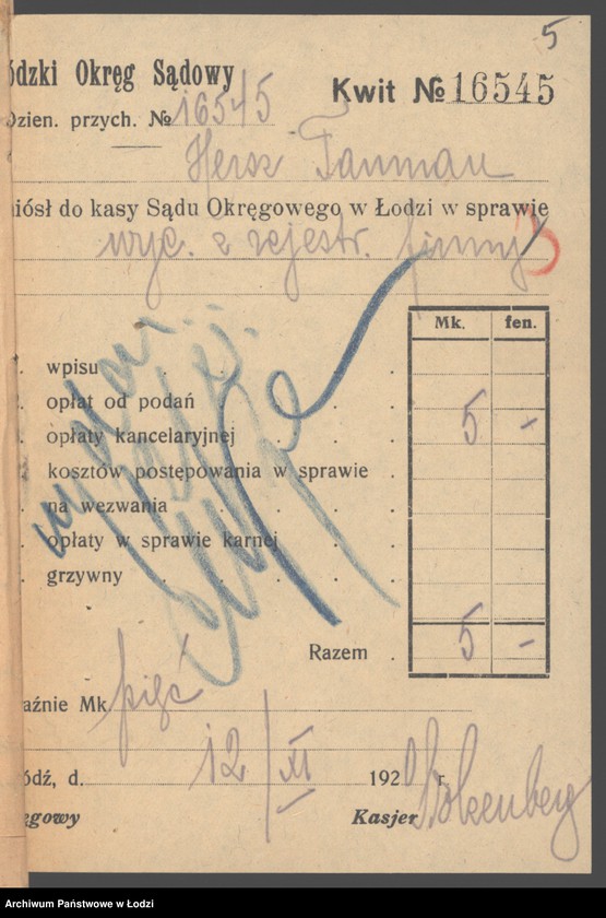 Obraz 7 z jednostki "Hersz Tauman- prowadzenie domu ekspedycyjnego"