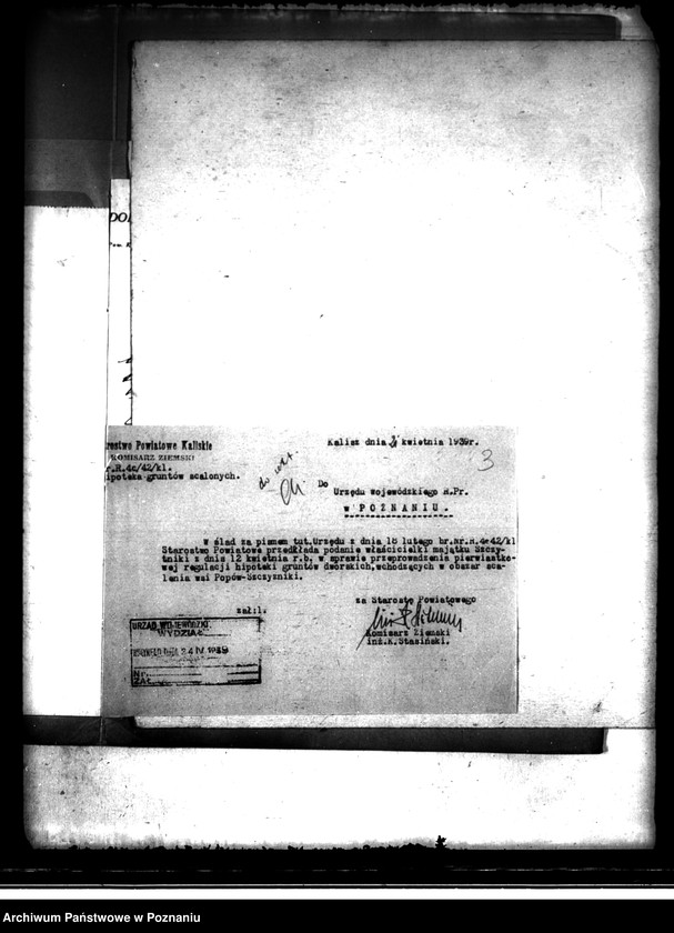 Obraz 8 z jednostki "Regulacja hipoteczna scalonych gruntów we wsi Popów-Szczytniki powiatu"