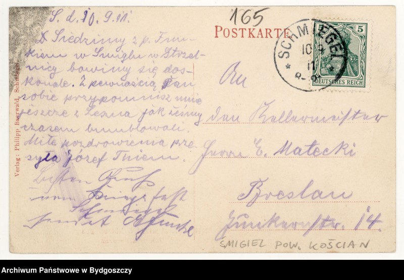 image.from.unit.number "Schmiegel. Restaurant Schützenhaus. Inh[Inhaber] Max Neumann"