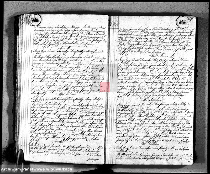 image.from.unit.number "Księga aktu ślubnego gminy suwalskiey, powiatu dąbrowskiego, departamentu łomżyńskiego od dnia 1-go maja 1812 do pierwszego maja 1813 roku"