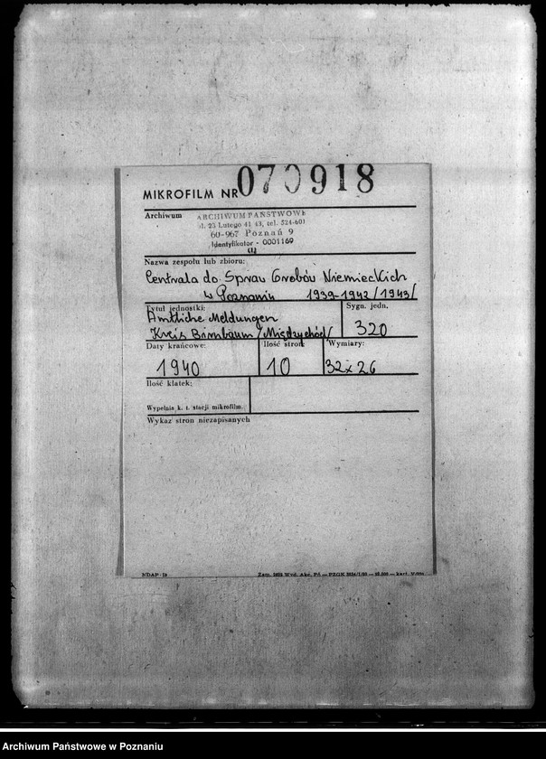 Obraz 2 z jednostki "Amtliche Meldungen Kreis Birubaum (Międzychód)"