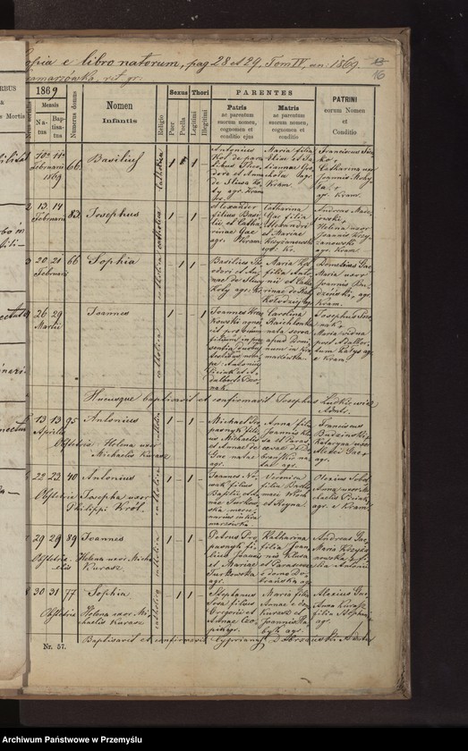 Obraz 19 z jednostki "[Kopie ksiąg metrykalnych parafii Kramarzówka (dekanat Pruchnik) za lata 1867-1878]"