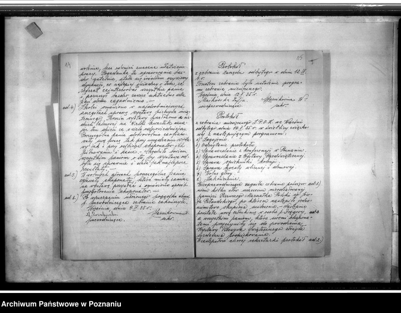 Obraz 11 z jednostki "Protokolarz zebrań, statut"