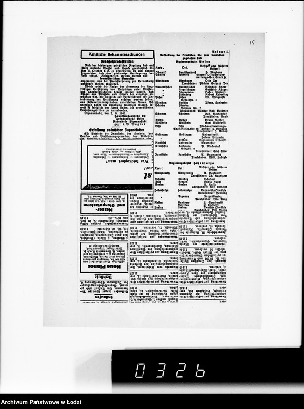 Obraz 20 z jednostki "Amtliche.Bekanntmachungen, Erzeugerhöhstpreise für Obst und Gemüse."