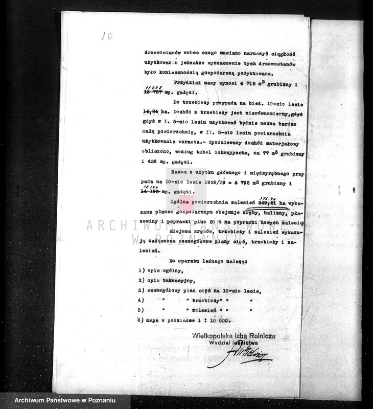 Obraz 14 z jednostki "/Opis lasu majętności Sławno w powiecie czarnkowskim/"