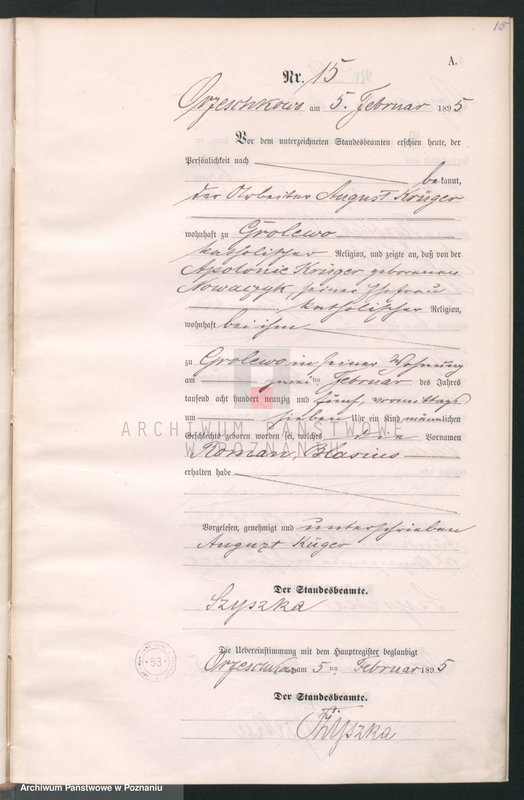 Obraz 18 z jednostki "Księga urodzeń"