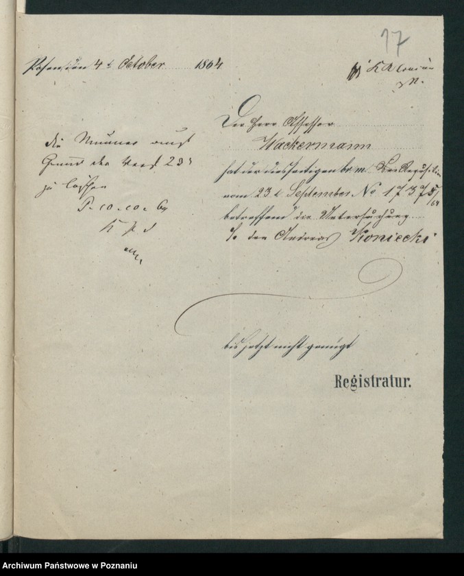 Obraz 19 z jednostki "A. betr. Andreas Koniecki, Böttchermeister"