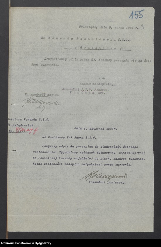 image.from.unit.number "[Rozkazy zwykłe i tajne Powiatowej Komendy Zachodniej Straży Obywatelskiej na powiat Grudziądz-Wieś, wykaz zasłużonych członków ZSO proponowanych do odznaczenia dyplomami pamiątkowymi, karty ewidencji członków]"