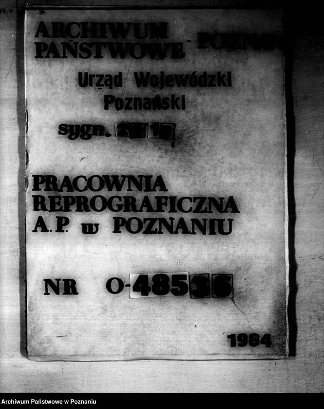 Obraz 1 z jednostki "Ograniczenia w obrocie ziemią. Rejestr spraw obrotu i obciążeń osad i działek utworzonych przy parcelacji obciążonych należności ziemi skarbu państwa"