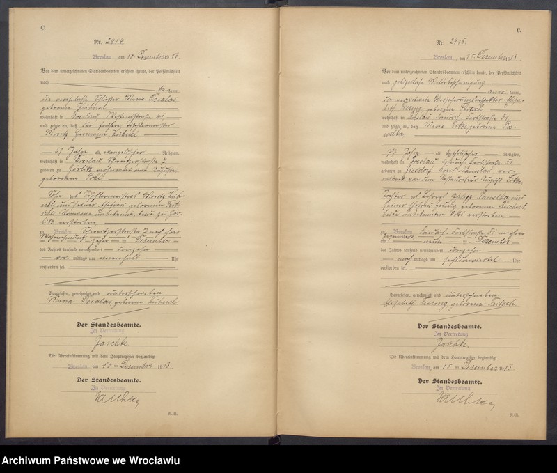 image.from.unit.number "Sterbe-Neben-Register Breslau I 1913 Band 7"