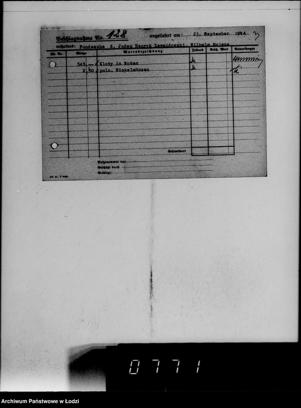 Obraz 7 z jednostki "Fundsachen. [Kartoteka]"