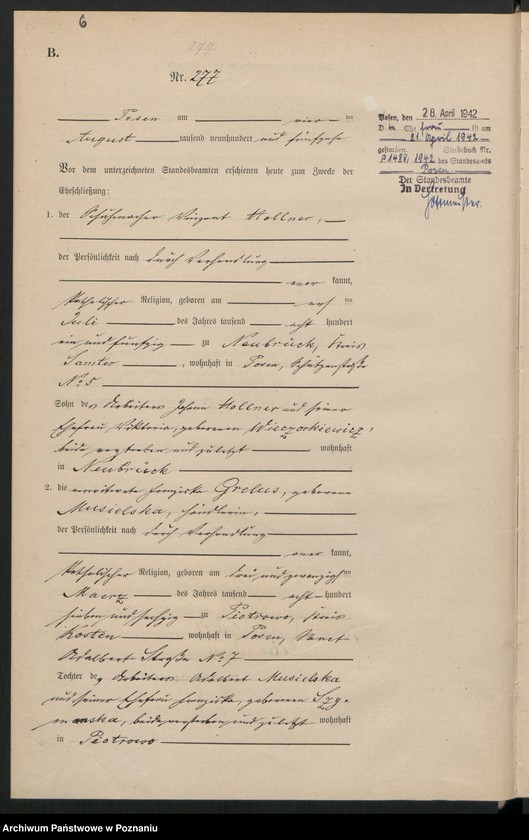 Obraz 8 z jednostki "Księga miejscowa małżeństw tom II [Rejestr główny małżeństw]"