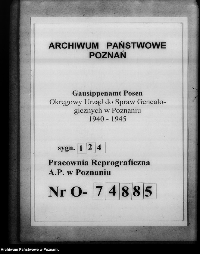 Obraz 1 z jednostki "[Korespondencja w sprawach organizacyjnych, sprawozdanie z działalności] Kreissippenamt Gnesen [Gniezno]"