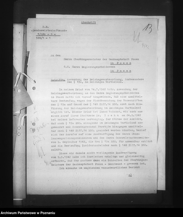 Obraz 17 z jednostki "Inspektion - Abteilung V/ W"