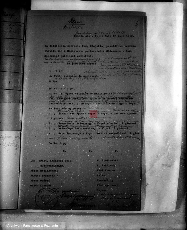 Obraz 10 z jednostki "Członkowie magistratu miasta Kcyni"