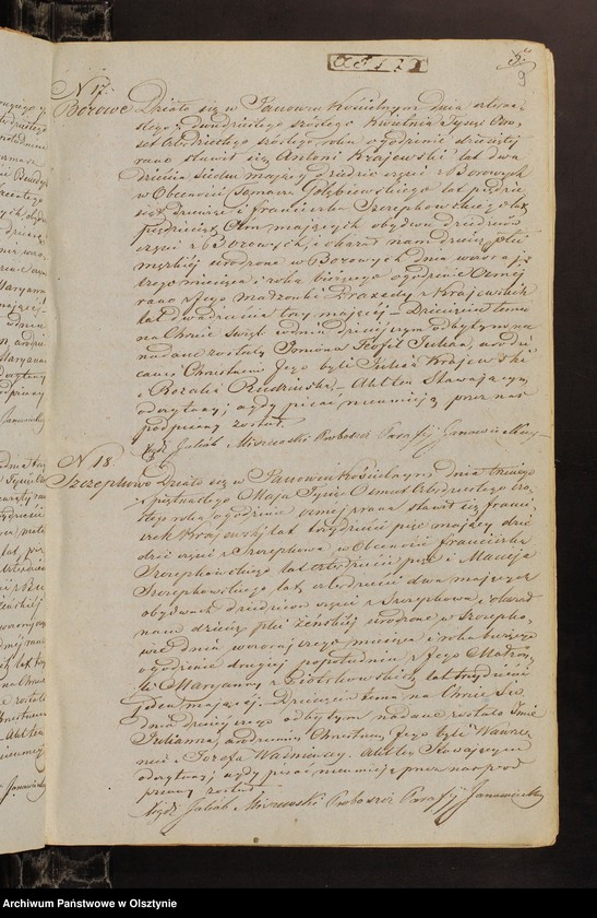 image.from.unit.number "Duplicat Akt Urodzenia, Zaslubienia i Zeyścia Urzędnika Stanu Cywilnego Parafij Janowieckiej za rok 1846"