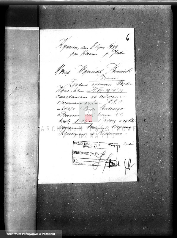Obraz 10 z jednostki "/Zatwierdzenie budowy i urządzenia gorzelni rolniczej Chłapowskiego w Rogaczewie pow. Kościan/"