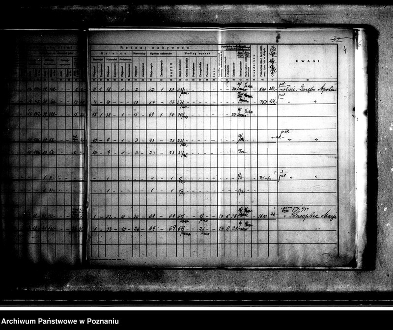 Obraz 8 z jednostki "Wykaz rozdysponowania ziemi na cele parcelacyjne powiatu nowotomyskiego"