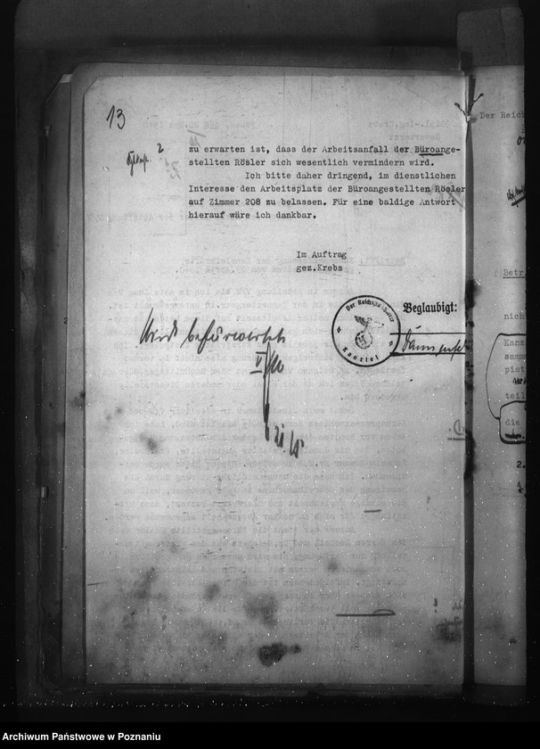 Obraz 17 z jednostki "Przepisy kancelaryjne i korespondencja w sprawie organizacji kancelarii"