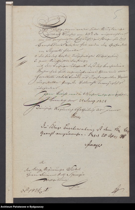 image.from.unit.number "Acta die Bauten und Reparaturen der Kirchen e.[tc.] Gebäuden des Bernhardiner - Kloster zu Bromberg. [Spór sióstr Przysieckich z Przyłęk z klasztorem o łąki]"