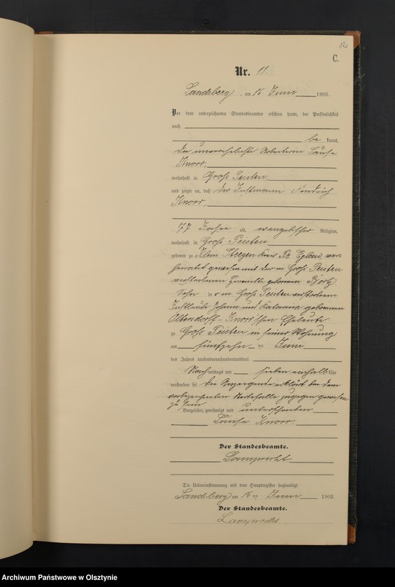 image.from.unit.number "Sterbe-Neben-Register Nr 1 - 25"