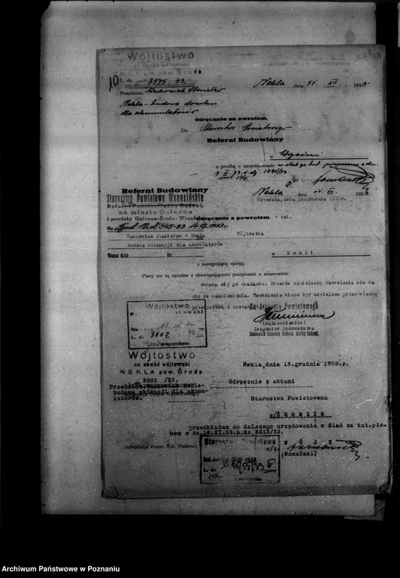 Obraz 14 z jednostki "Zatwierdzenie zakładu przemysłowego /domku dla akumulatorów/ St. Wachowiak w Nekli Młyn"