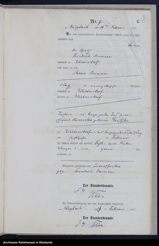 image.from.unit.number "Sterbe-Neben-Register Nr 1 - 27"