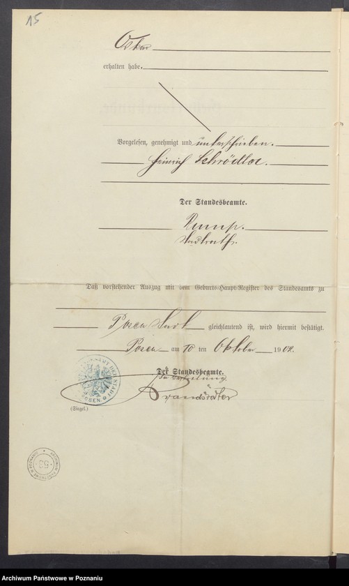 Obraz 17 z jednostki "[Dokumenty dostarczone przez narzeczonych do zawarcia związku małżeńskiego za 1902 rok. Tom XVII]"