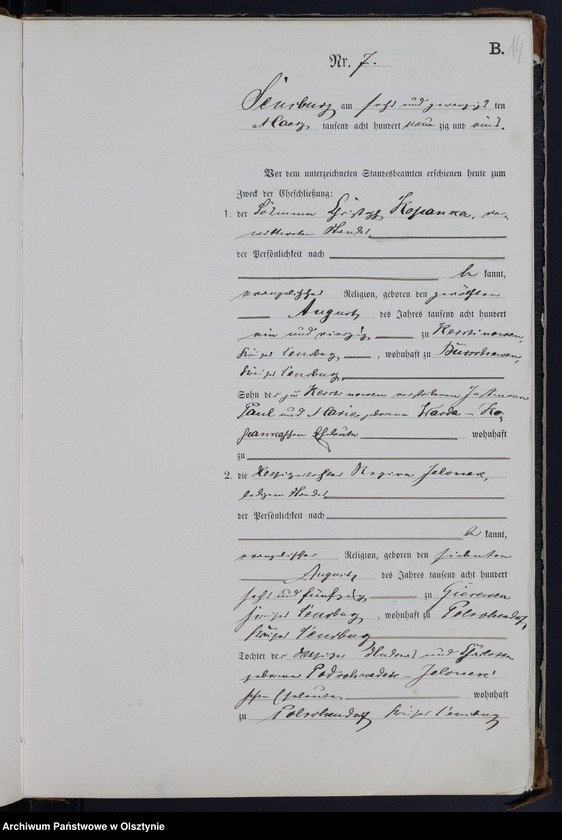 image.from.unit.number "Heiraths-Haupt-Register Nr 1 - 46"