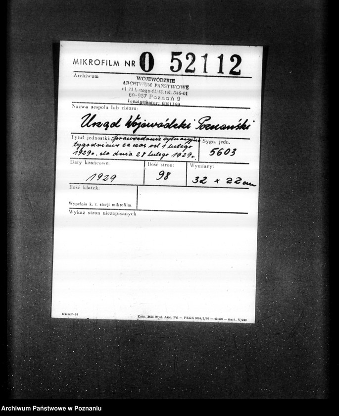 Obraz 2 z jednostki "Sprawozdania sytuacyjne tygodniowe za czas od 1 lutego 1929 r. do dnia 28 lutego 1929 r. /nr 6-9/"