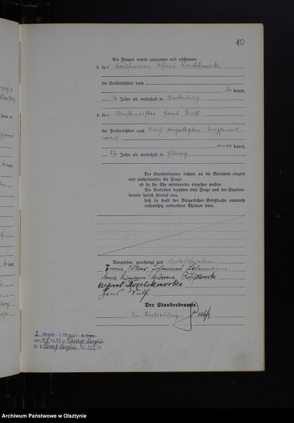 image.from.unit.number "Heirats-Haupt-Register Tom I, Nr 1 - 16"