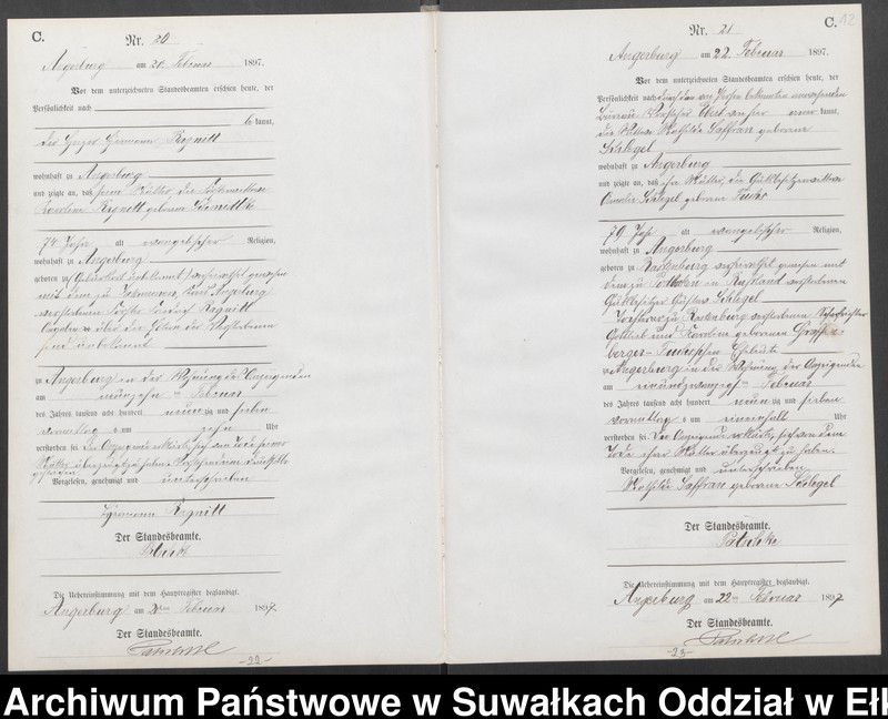 image.from.unit.number "Sterbe-Neben-Register des Preussischen Standes-Amtes [Angerburg] Kreis [Angerburg]"