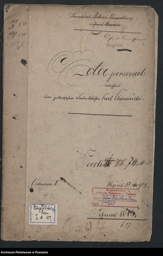 Obraz 2 z jednostki "A. betr. Karl Choninski /Koch beim Grafen Potulicki in Breslau/"