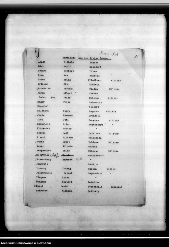 Obraz 19 z jednostki "Spisy miejscowych Niemców, którzy zginęli w 1939 roku"