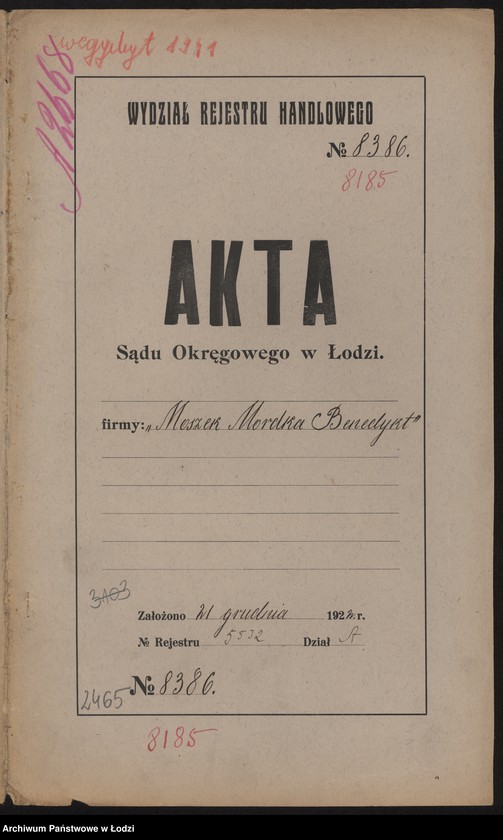 Obraz 2 z jednostki "Moszek Mordka Benedykt- sprzedaż odpadków"