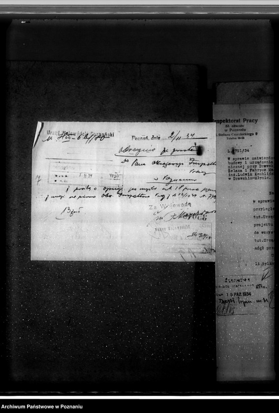 Obraz 11 z jednostki "Zatwierdzenie zakładu przemysłowego /stolarni mechanicznej/ Firma Drawska Lejarnia Żelaza w Drawskim Młynie pow. czarnkowski"