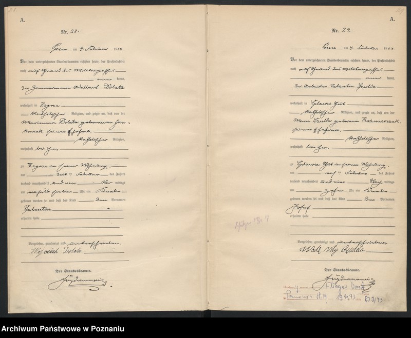 Obraz 17 z jednostki "Księga miejscowa urodzeń"