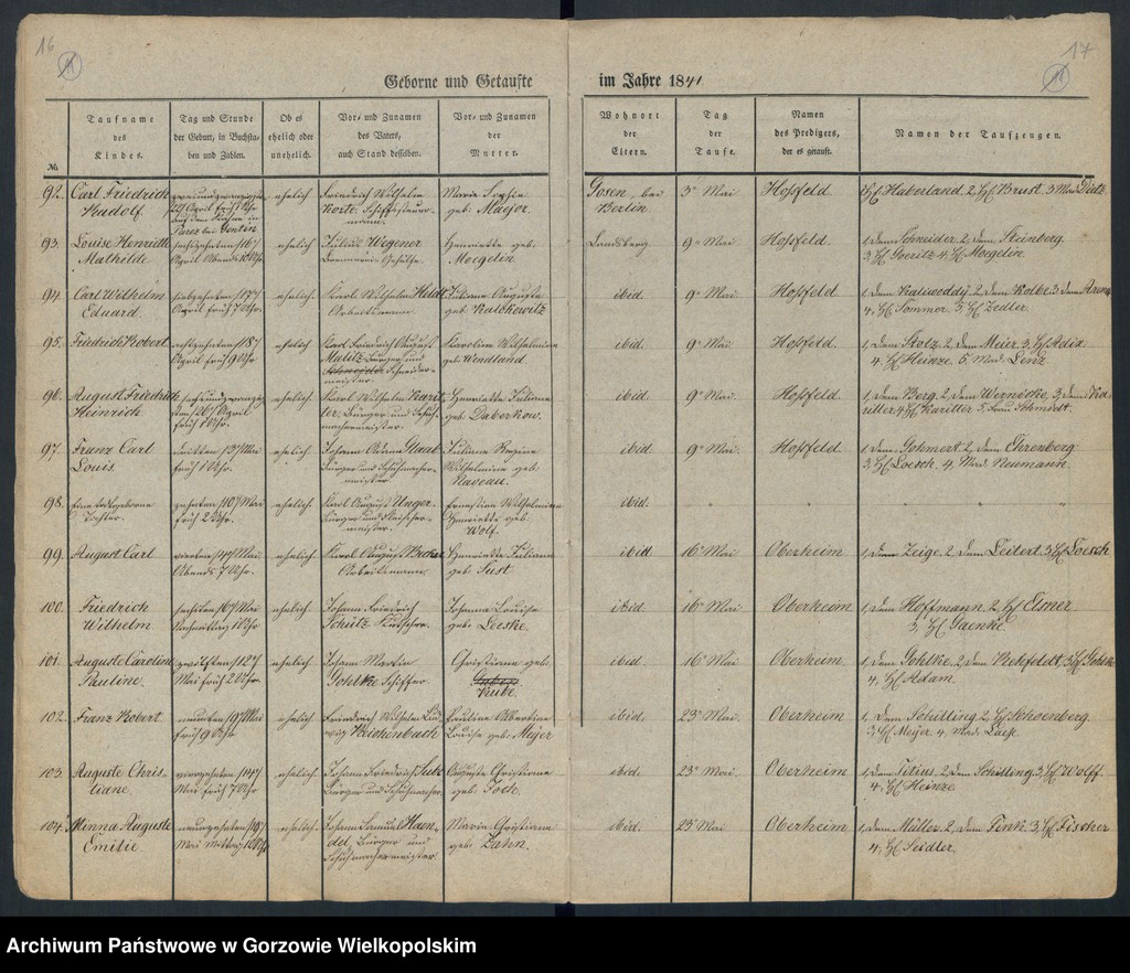 image.from.unit.number "Duplikate der Kirchenbücher von der Parochie der Hauptkirche zu Landsberg an der Warthe (zawiera także księgę zgonów Konkordien Kirche z 1841 r.)"